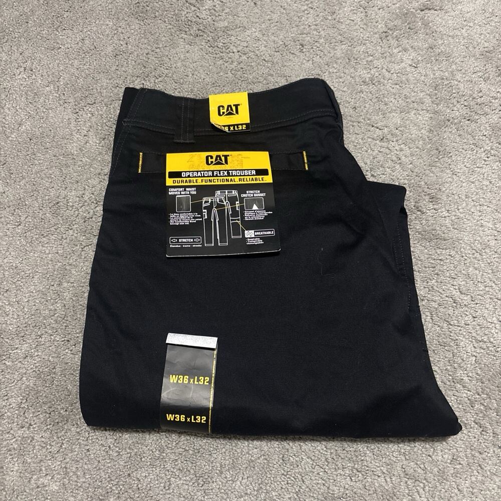 Caterpillar CAT Men's Operator Flex Pant Men’s Size 36x32 Black